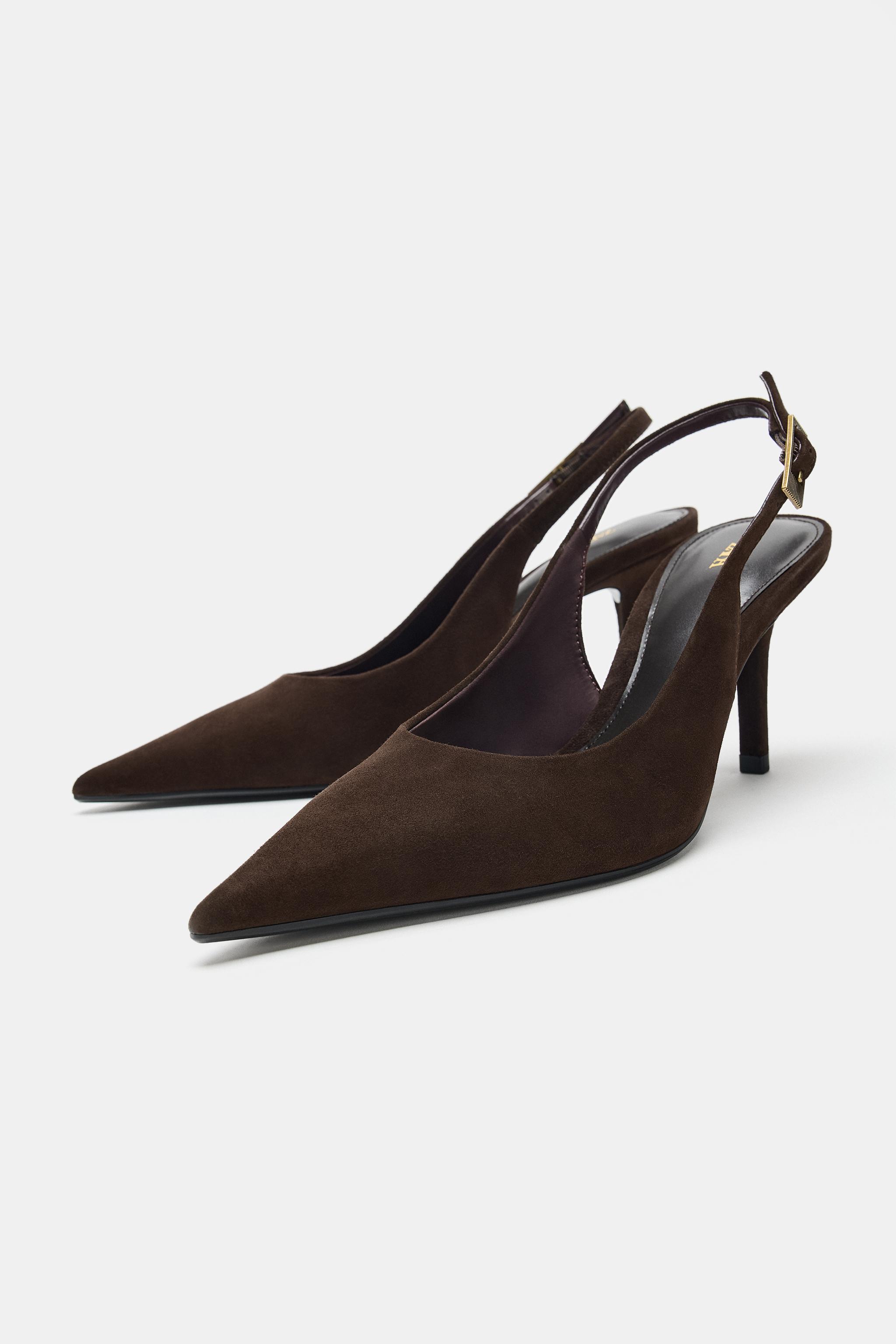 CHAUSSURES À TALONS EN DAIM AVEC BOUCLE